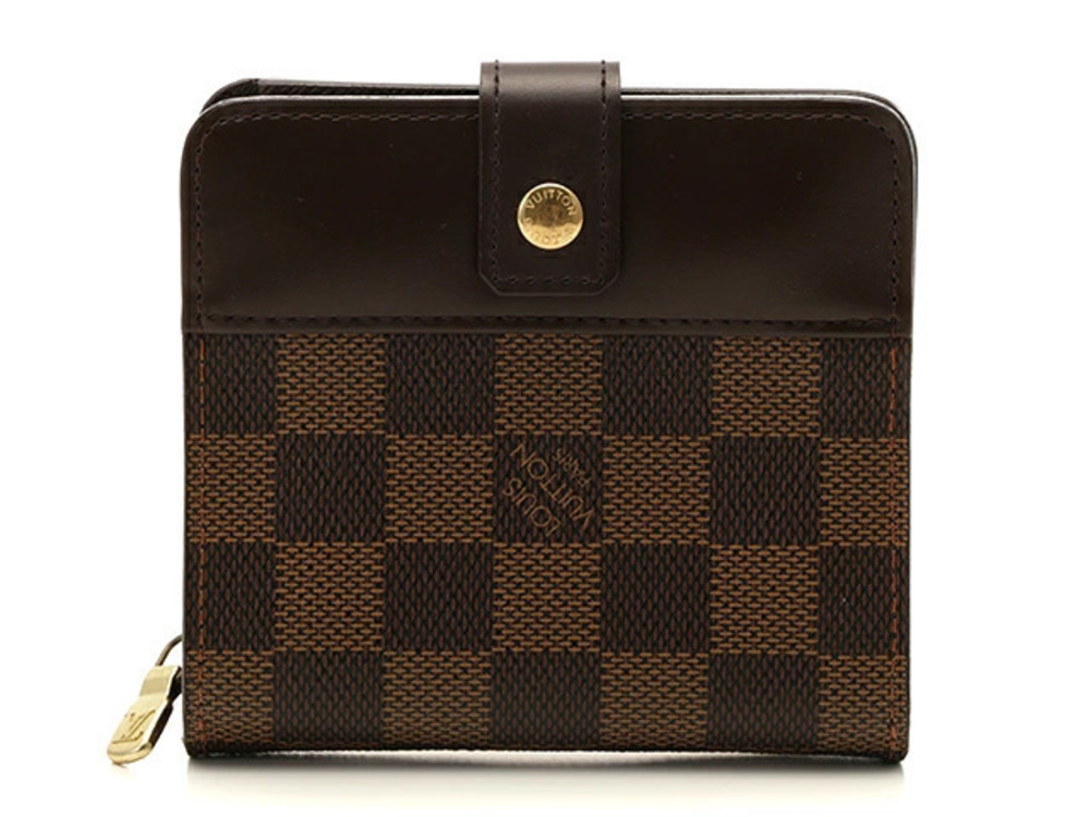 LOUIS VUITTON Compact Zip Bi fold Wallet Damier